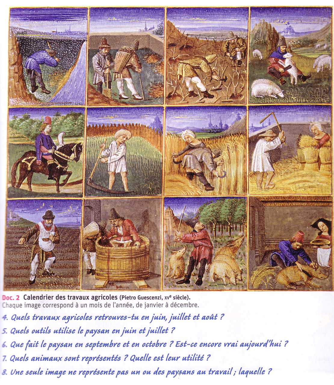 Calendrier Des Travaux Agricoles Au Moyen Age Groupe scolaire de Bièvres - CM1B - MARDI 24 MARS