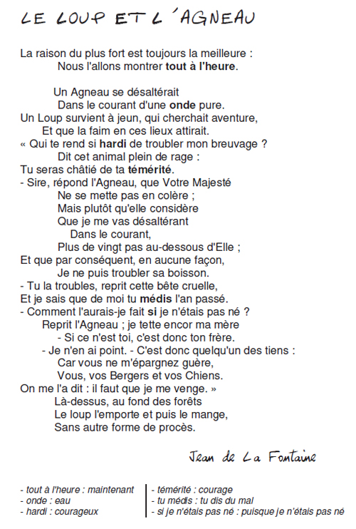 CM1B Loup et Agneau (projet Versailles 8) Groupe scolaire de Bièvres